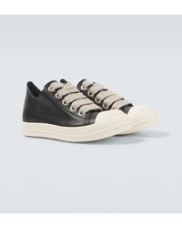 Rick Owens - Jumbolace Leather Low-Top Sneakers - Lyst