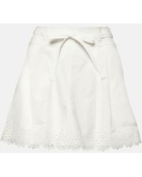 Ulla Johnson - Sabine Broderie Anglaise Cotton Shorts - Lyst
