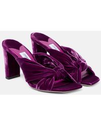 Jimmy Choo - Avenue 85 Velvet Mules - Lyst
