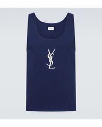 Saint Laurent - Cotton Tank Top - Lyst