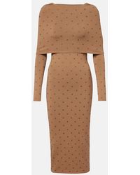 Max Mara - Adatti Embellished Wool-Blend Midi Dress - Lyst