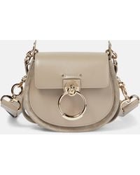 Chloé - Tess Small Leather & Suede Shoulder Bag - Lyst