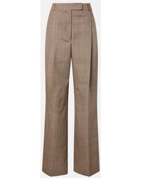 Rohe - Checked Virgin Wool Straight Pants - Lyst