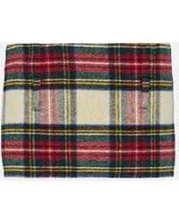 Miu Miu - Checked Wool Miniskirt - Lyst