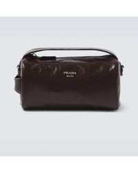 Prada - Bolso De Piel Con Logo - Lyst