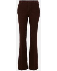 Saint Laurent - Low-Rise Cotton Corduroy Bootcut Pants - Lyst