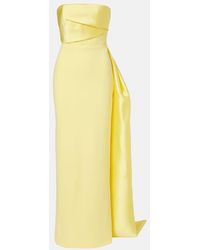 Solace London - Kinsley Draped Strapless Gown - Lyst
