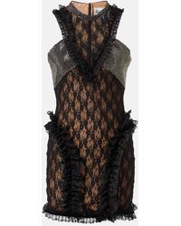 Self-Portrait - X Christopher Kane Embellished Lace Minidress - Lyst
