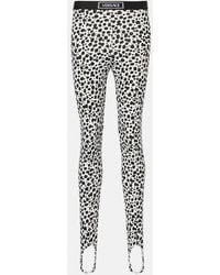 Versace - Leopard-Print Leggings - Lyst
