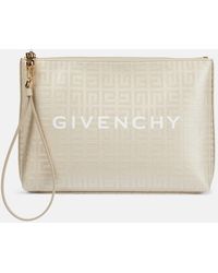Givenchy - Bustina in canvas con logo - Lyst