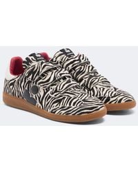 Isabel Marant - Beth Zebra-Print Calf Hair Sneakers - Lyst