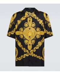 Versace Camisa de seda La Medusa - Negro