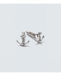 Mateo - Anchor Rhodium-Plated Sterling Cufflinks - Lyst