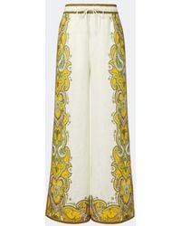 ALÉMAIS - Porter Printed Linen Wide-Leg Pants - Lyst