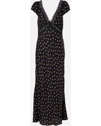 RIXO London - Iggy Polka-Dot Midi Dress - Lyst