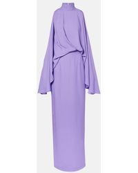 ‎Taller Marmo - Bacall Draped Satin Gown - Lyst