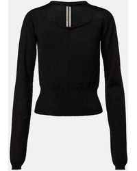 Rick Owens - Cutout Virgin Wool Top - Lyst