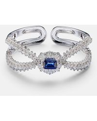 YEPREM - Reign Supreme 18Kt Cuff Bracelet With Diamonds And Sapphire - Lyst