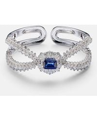YEPREM - Reign Supreme 18Kt Cuff Bracelet With Diamonds And Sapphire - Lyst