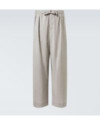 Loewe - Wool Wide-Leg Pants - Lyst