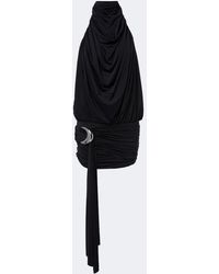 De La Vali - Vida Draped Jersey Minidress - Lyst