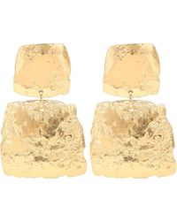 Max Mara Linz Square Drop Earrings - Metallic