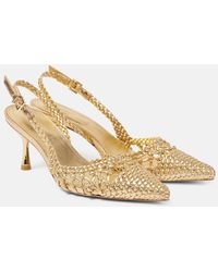Jonathan Simkhai - Dylan Metallic Leather Slingback Pumps - Lyst