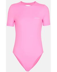 Balenciaga - Short Sleeve One-piece Swimsuit - Lyst