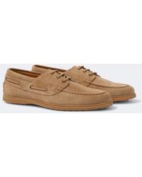 Tod's - Gommino Suede Boat Shoes - Lyst
