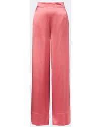 JOSEPH - Dijon Silk Satin Wide-Leg Pants - Lyst