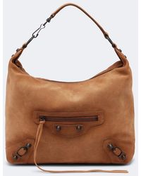 Balenciaga - Le City Small Suede Shoulder Bag - Lyst