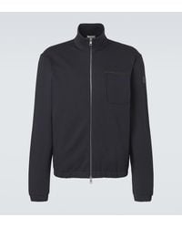 Moncler - Cotton-Blend Zip-Up Sweater - Lyst