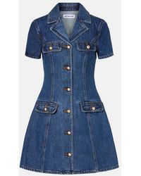 Self-Portrait - Denim Shirt Dress - Lyst