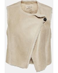 Isabel Marant - Gilet Cassylia in suede con shearling - Lyst
