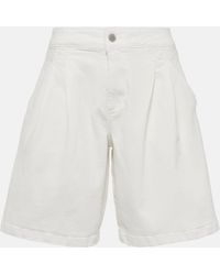 AG Jeans - High-rise Cotton Shorts - Lyst