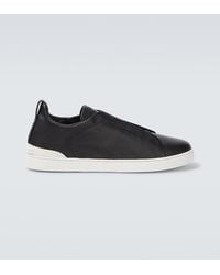 ZEGNA - Leather Triple Stitchtm Sneakers - Lyst