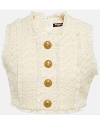 Balmain - Top Cropped - Lyst