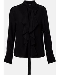 McQueen - Ruffled Silk Blouse - Lyst
