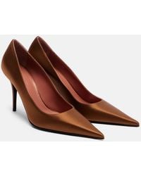 AMINA MUADDI - Barbara Satin Pumps - Lyst