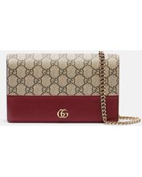 Gucci - Gg Marmont Petite Leather Wallet On Chain - Lyst