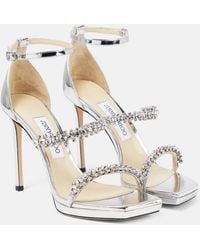 Jimmy Choo - Bing 105 Crystal-Embellished Sandals - Lyst