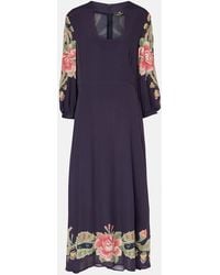 Etro - Floral Viscose Maxi Dress - Lyst