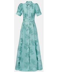 Rebecca Vallance - Benette Belted Brocade Shirt Dress - Lyst