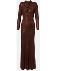 Self-Portrait - Embellished Gathered Gown - Lyst