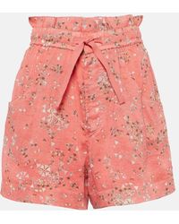 Isabel Marant - Shorts Ceyane Aus Baumwolle Und Seide - Lyst