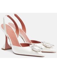AMINA MUADDI - Begum 70 Satin Slingback Pumps - Lyst