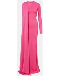 David Koma - Scarf-Detail Jersey Gown - Lyst