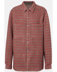 Rick Owens - Checked Virgin Wool Overshirt - Lyst