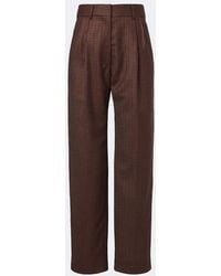 Blazé Milano - Fox Checked Virgin Wool Straight Pants - Lyst