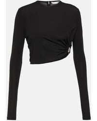 Christopher Esber - Embellished Cutout Jersey Top - Lyst